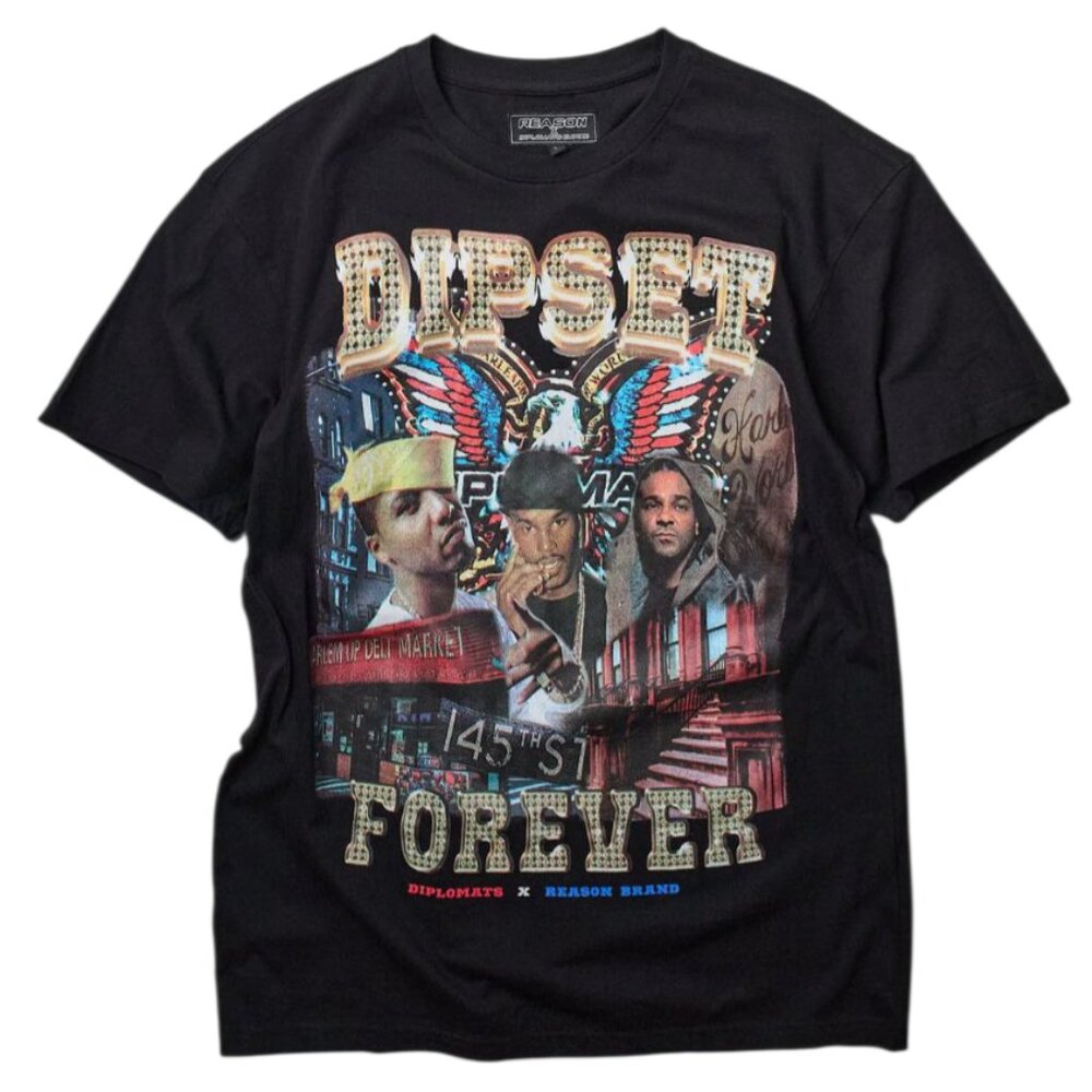 DIPSET FOREVER SHORT SLEEVE TEE - BLACK